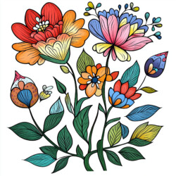 Free Coloring Pages Of Flowers For Adults - Origin image