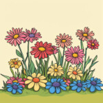 Free Colouring Sheets Flowers 2 2