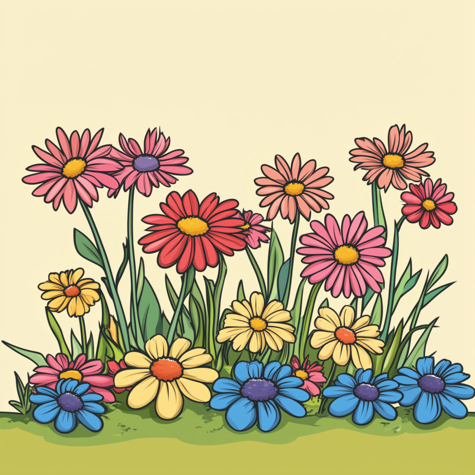 Free Colouring Sheets Flowers 2