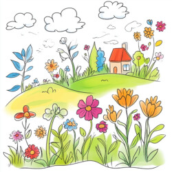 Free Printable Coloring Pages Spring Flowers - Origin image