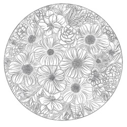 Full Page Flower Mandala Coloring Pages - Printable Coloring page