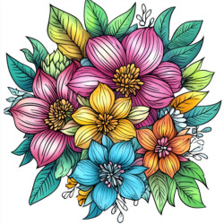 Hard Flower Coloring Pages - Origin image