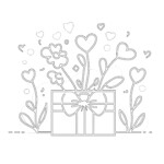 Heart Flower Coloring Pages