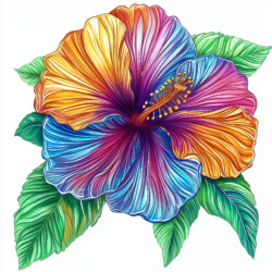 Hibiscus Flower Coloring Page - Origin image