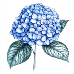 Hydrangea Coloring Page - Origin image