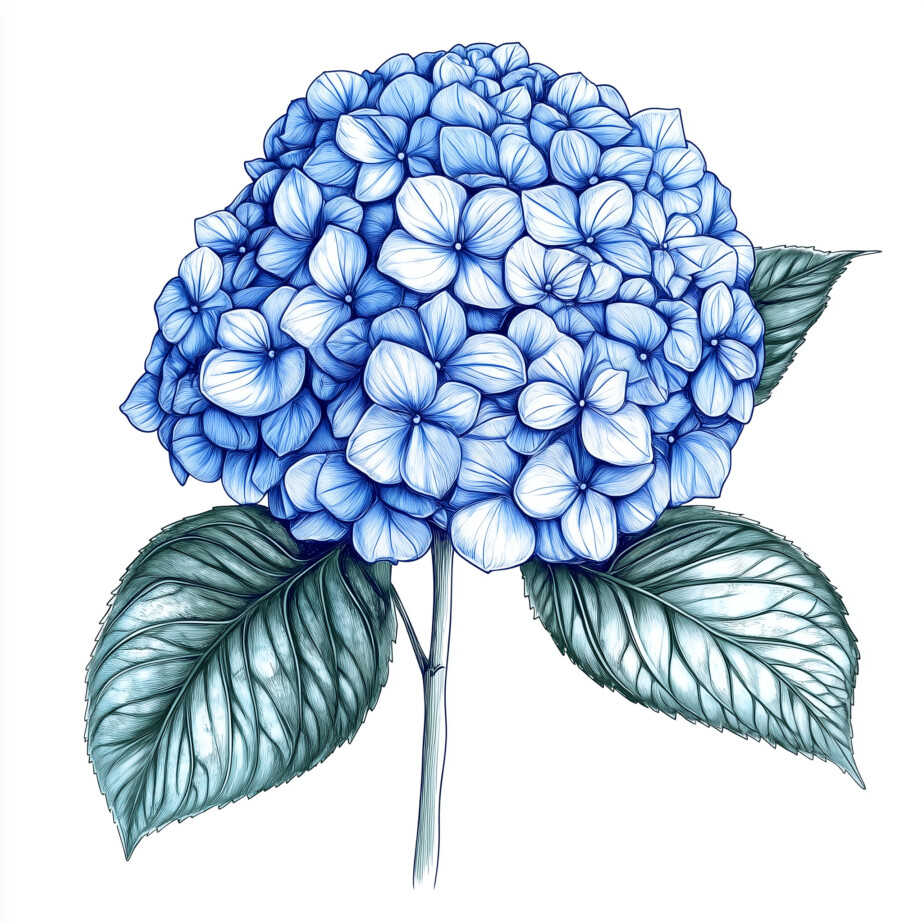 Hydrangea Coloring Page 2