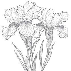 Iris Coloring Page - Printable Coloring page