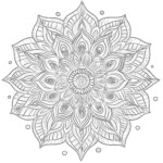 Lotus Flower Mandala Coloring Pages