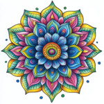 Lotus Flower Mandala Coloring Pages 2 2