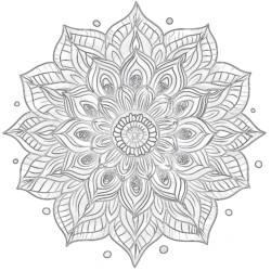 Lotus Flower Mandala Coloring Pages - Printable Coloring page