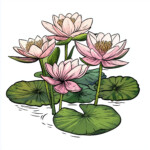 Lotus For Coloring 2 2