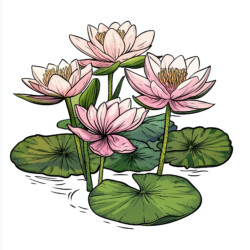 Lotus For Coloring Page - Origin image