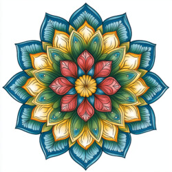 Lotus Mandala Coloring Page - Origin image