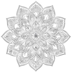 Lotus Mandala Coloring Page - Printable Coloring page