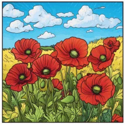 Pictures Of Poppies To Colour - Origin image