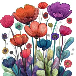 Printable Drawings Of Flowers - Origin image