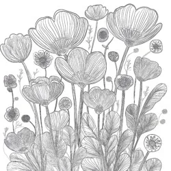 Printable Drawings Of Flowers - Printable Coloring page