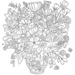 Printable Flower Bouquet Coloring Pages