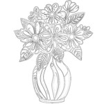 Printable Flower Vase Coloring Pages