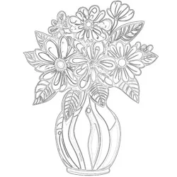 Printable Flower Vase Coloring Pages - Printable Coloring page