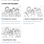 Convert photos into coloring pages
