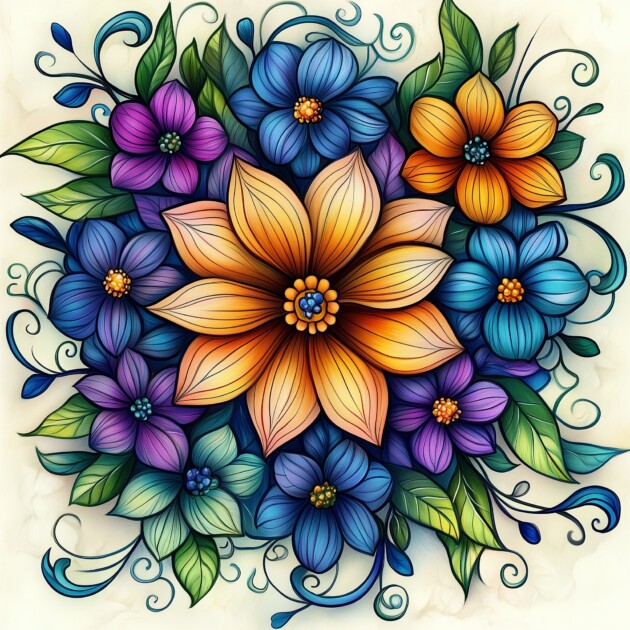 Adult Coloring Pages | Coloring Pages Mimi Panda
