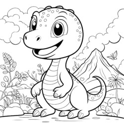 Dinosaur Coloring Pages For Kids - Printable Coloring page
