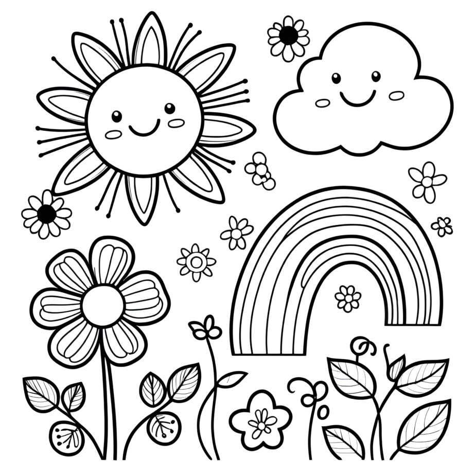 Easy Coloring Pages For Kids Coloring Pages Mimi Panda
