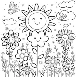 Flower Coloring Pages For Kids - Printable Coloring page