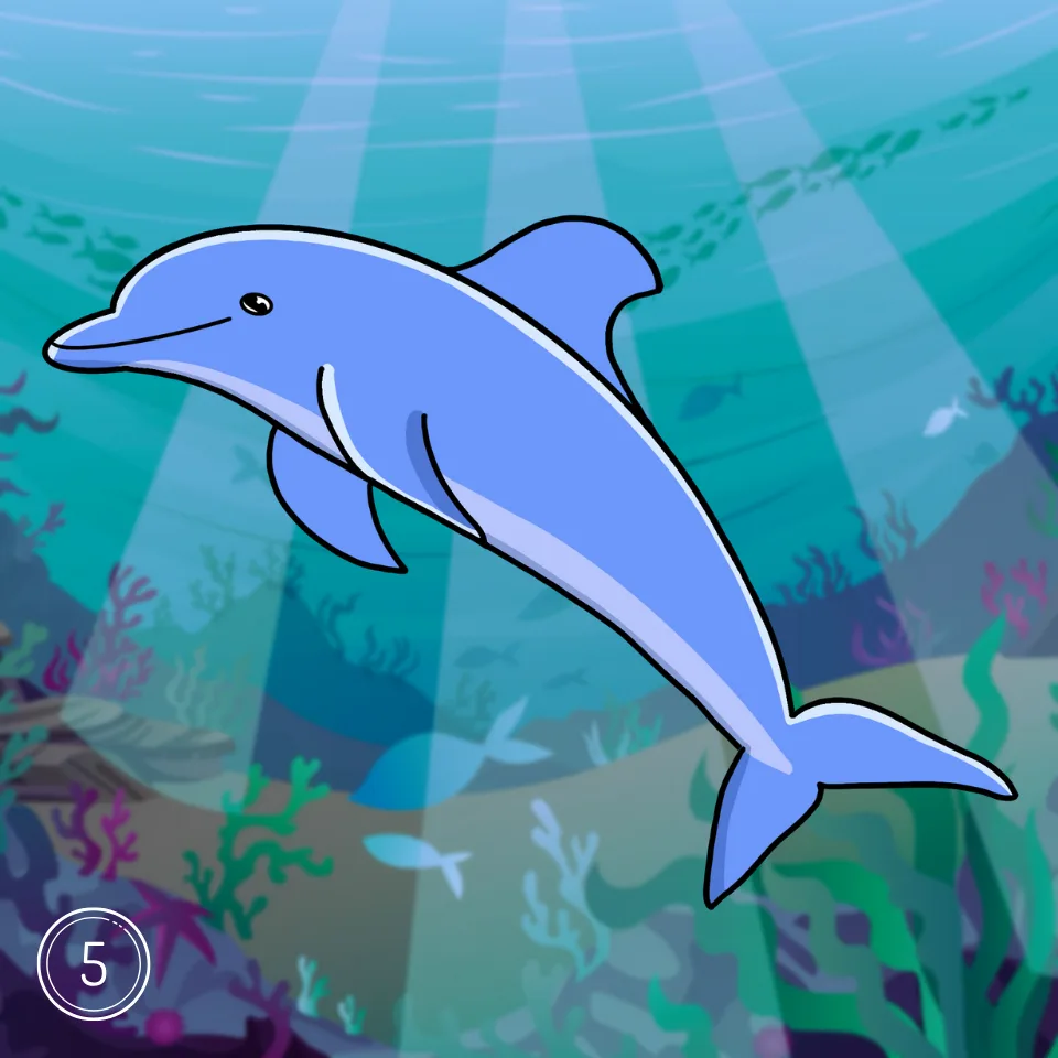Wie man einen Delfin zeichnet Schritt 5