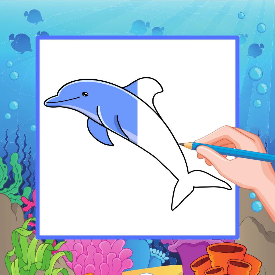 Wie man einen Delfin zeichnet