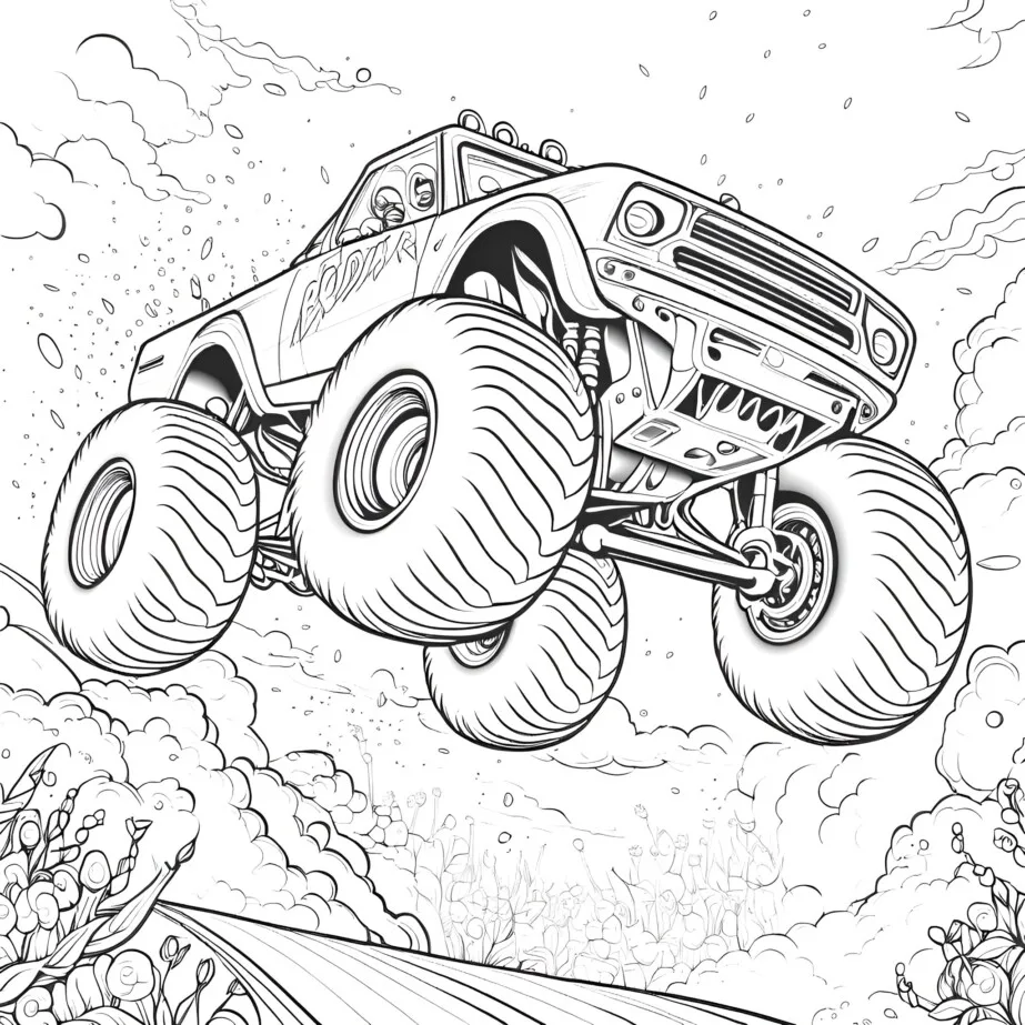 Monster Truck Printable Coloring Pages