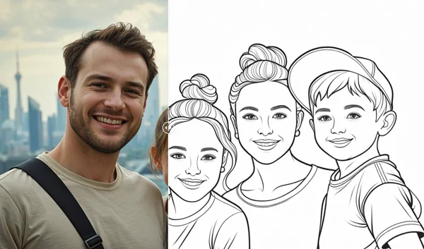 Convert photos into coloring pages for kids