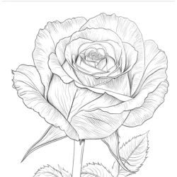 Simple Flower Coloring Pages For Adults - Printable Coloring page