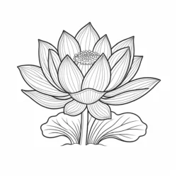 Simple Flower Coloring Sheet - Printable Coloring page