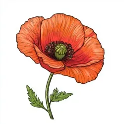 Simple Flower Colouring Pages - Origin image