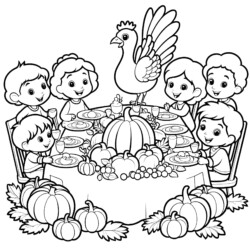 Thanksgiving Coloring Pages For Kids - Printable Coloring page