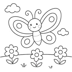 Butterfly Coloring Pages For Kids - Printable Coloring page