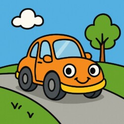 Car Coloring Pages For Kids - Origin image