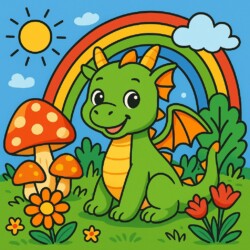 Dragon Coloring Pages For Kids - Origin image