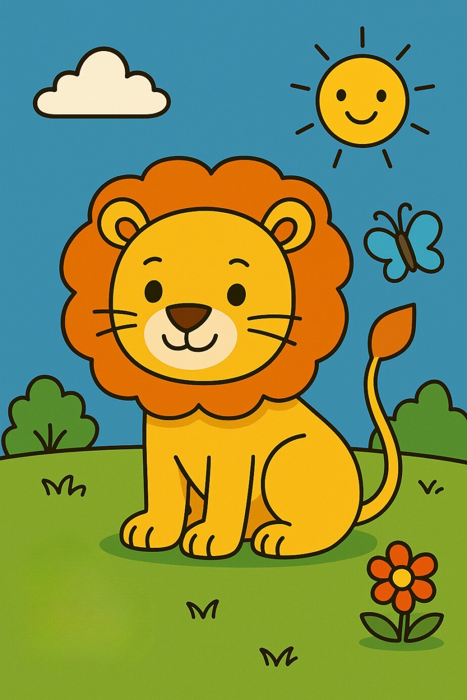 Lion Coloring Pages For Kids 2