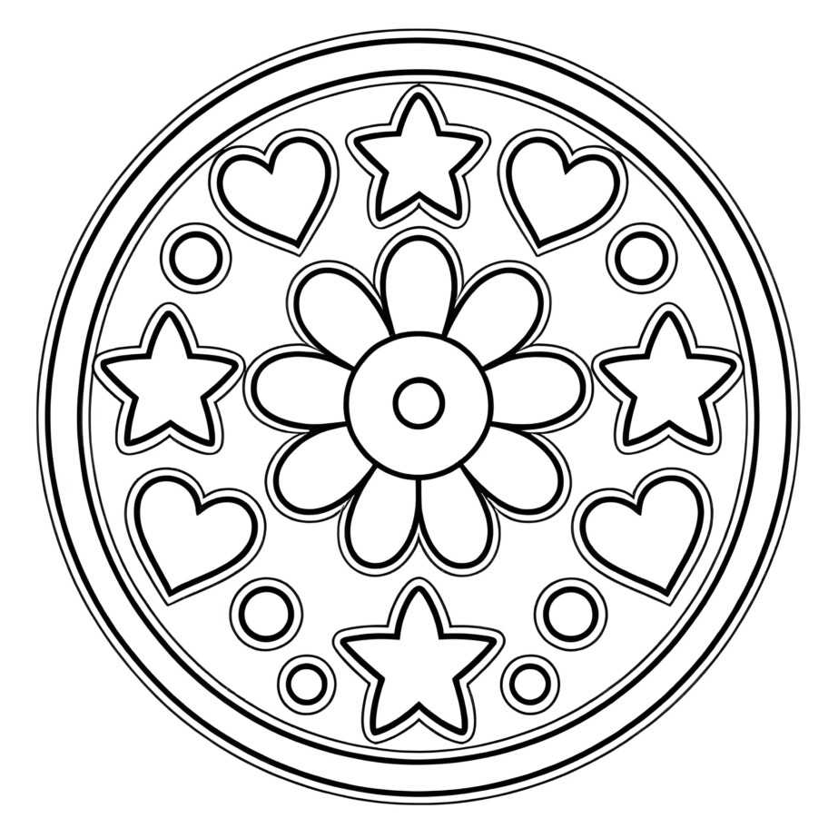 Mandala Coloring Pages For Kids