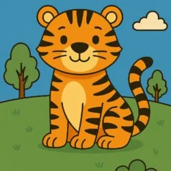 Tiger Coloring Pages For Kids - Origin image