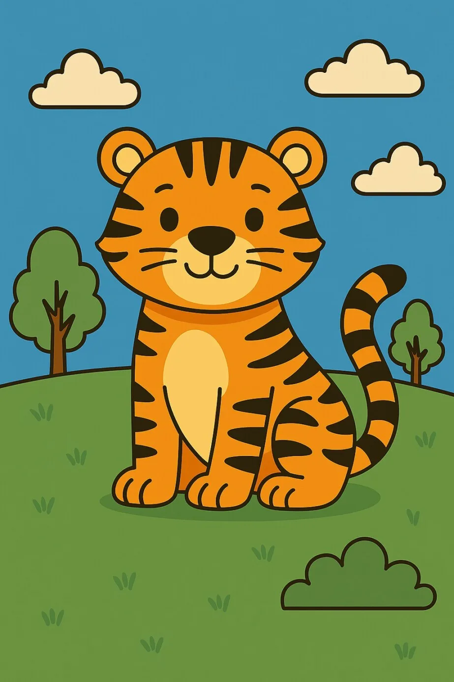 Tiger Coloring Pages For Kids 2