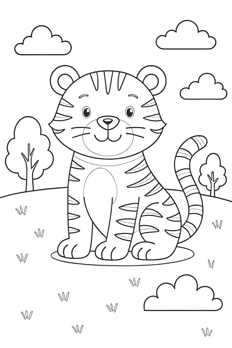 Tiger Coloring Pages For Kids