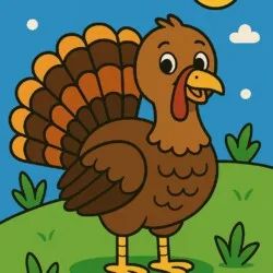 Turkey Coloring Pages For Kids - Origin image