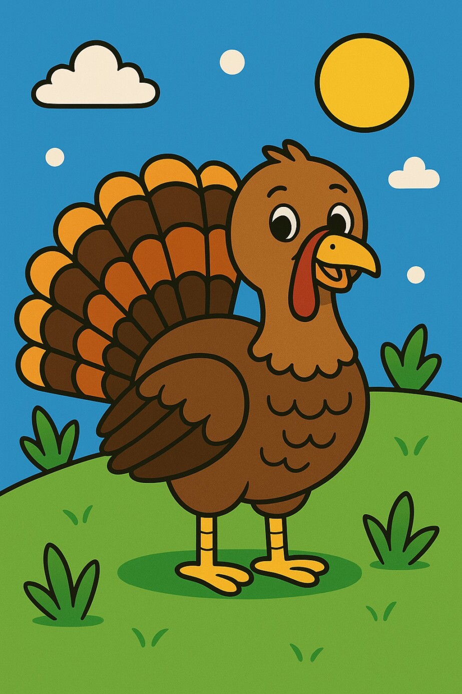Turkey Coloring Pages For Kids 2