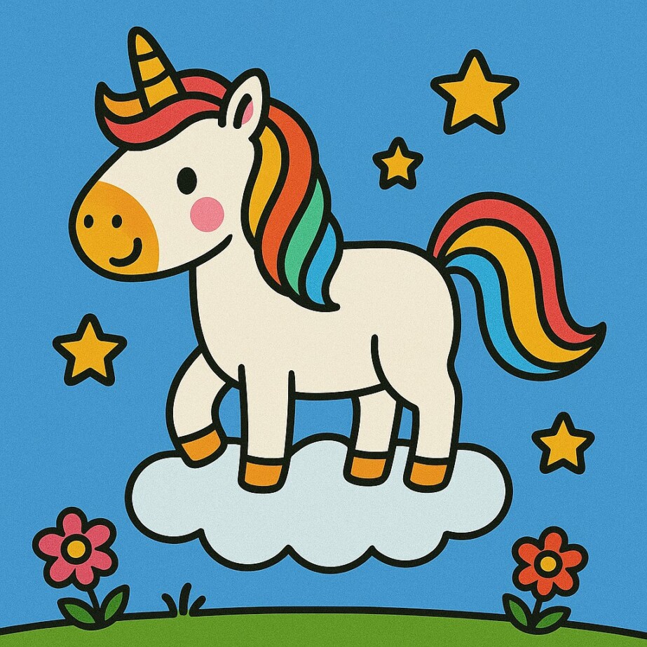 Unicorn Coloring Pages For Kids 2