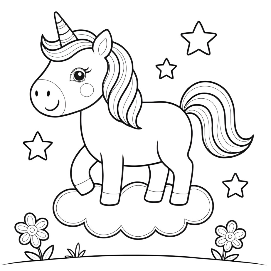 Unicorn Coloring Pages For Kids