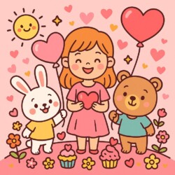 Valentines Coloring Pages For Kids - Origin image